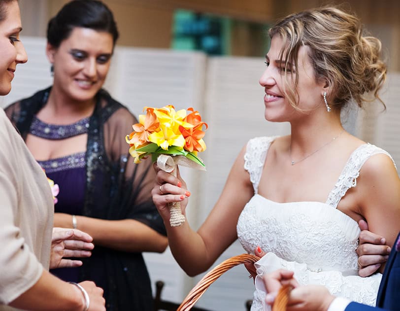 Little Bouquets for the Guests at Loreto’s Wedding