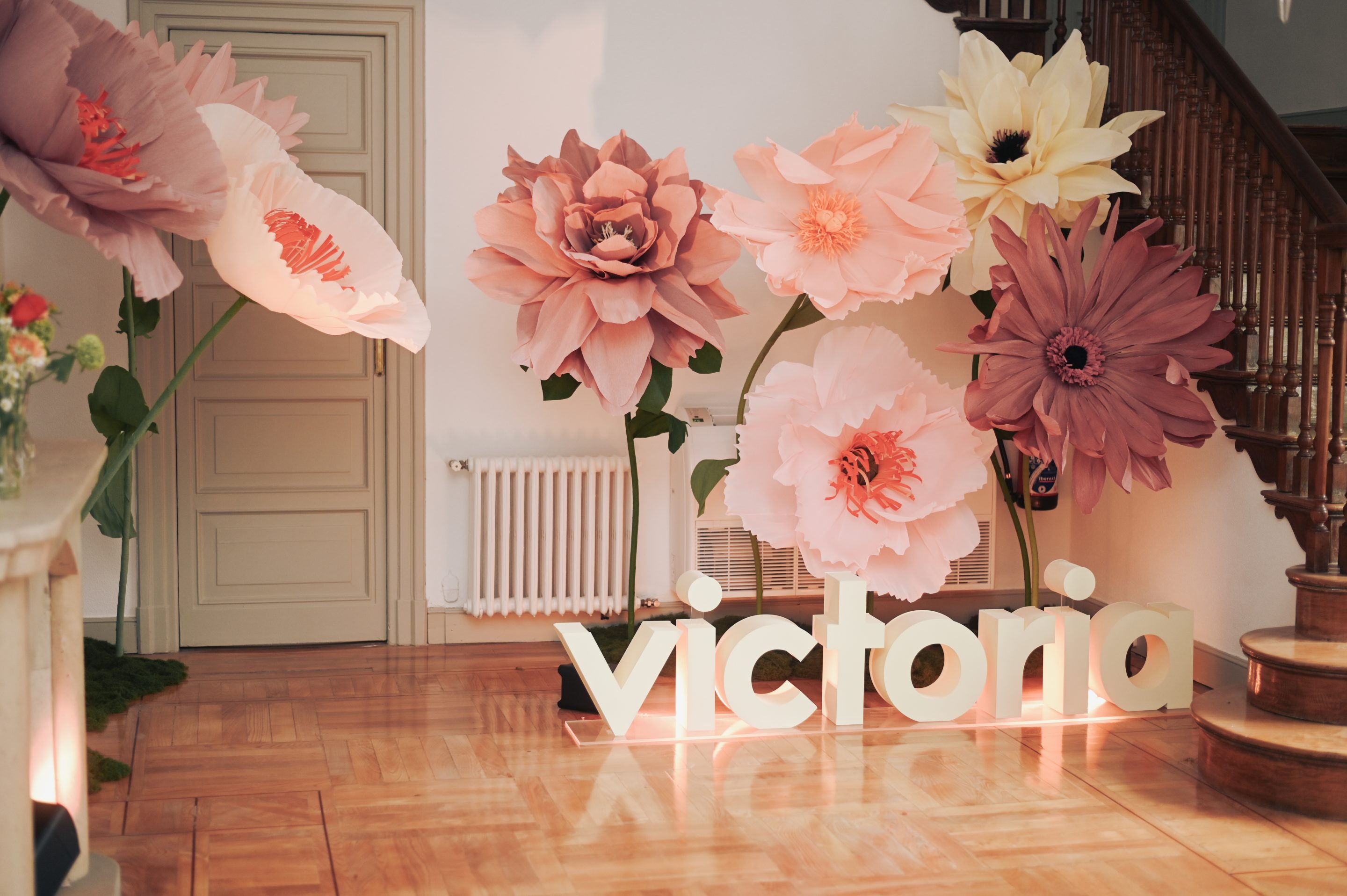 Flores de papel gigante