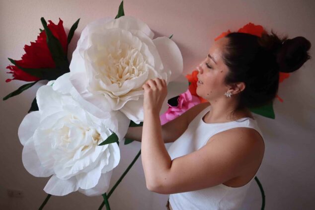 Flores gigantes papel crepe missmsmith cartotecnica rossi madrid craft week ds diana